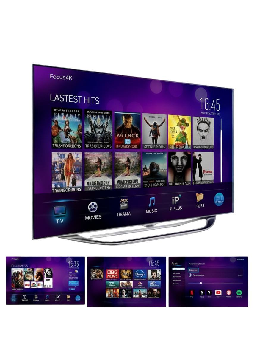 AgoraStream content streaming on a large 4K TV mockup